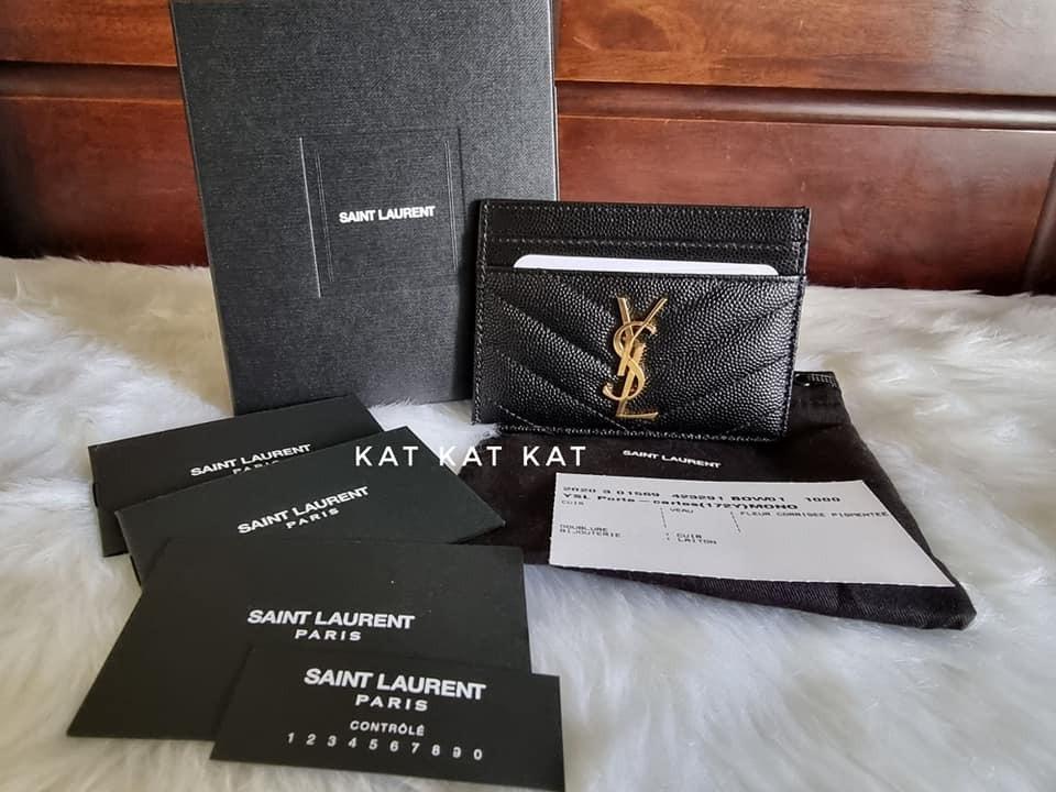 Yves saint laurent Card Leather Holder – The Orange Box PH