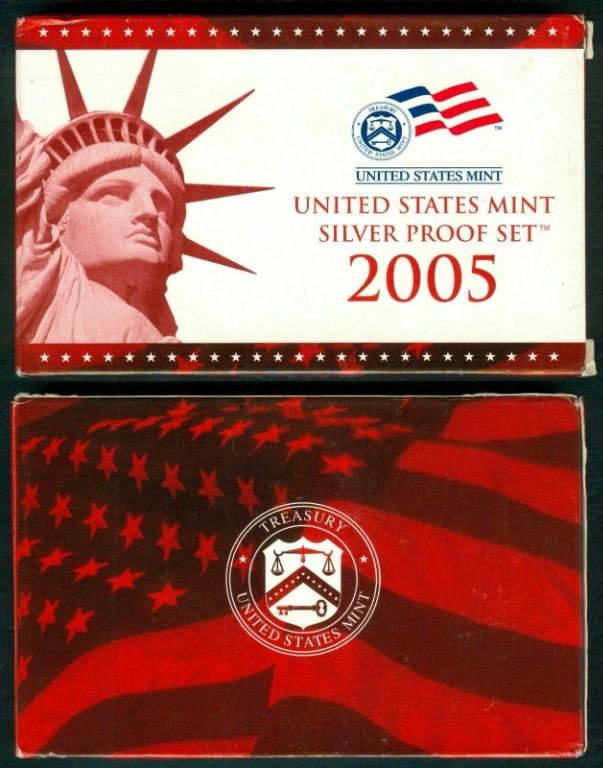 2005 US Mint Proof Coin Set With State Quarters GEM BU! 11 Coins