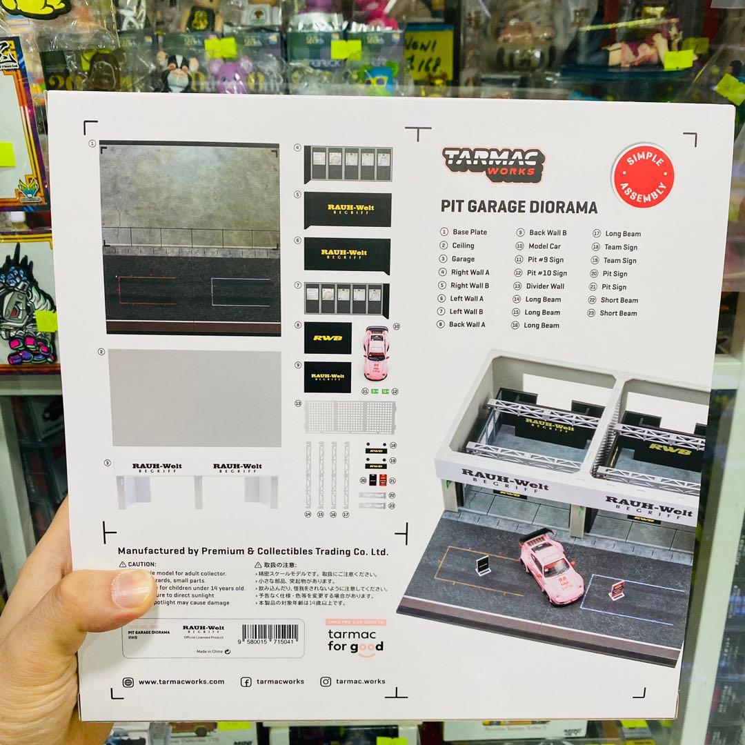 特價清貨Tarmac Works 1/64 RWB Pit Garage Diorama + Exclusive
