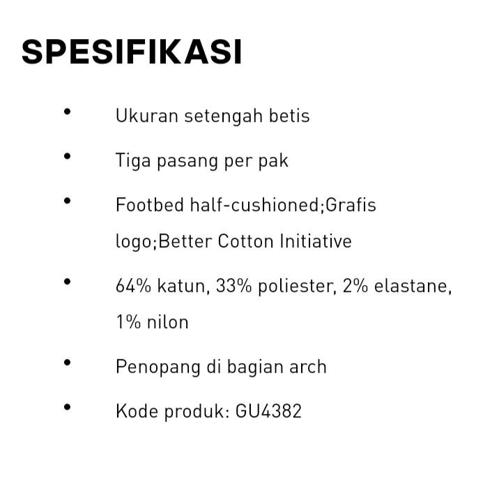 Adidas Kaos Kaki Basket Crew 3 pasang GU4382, Fesyen Pria, Aksesoris, Kaos  Kaki di Carousell