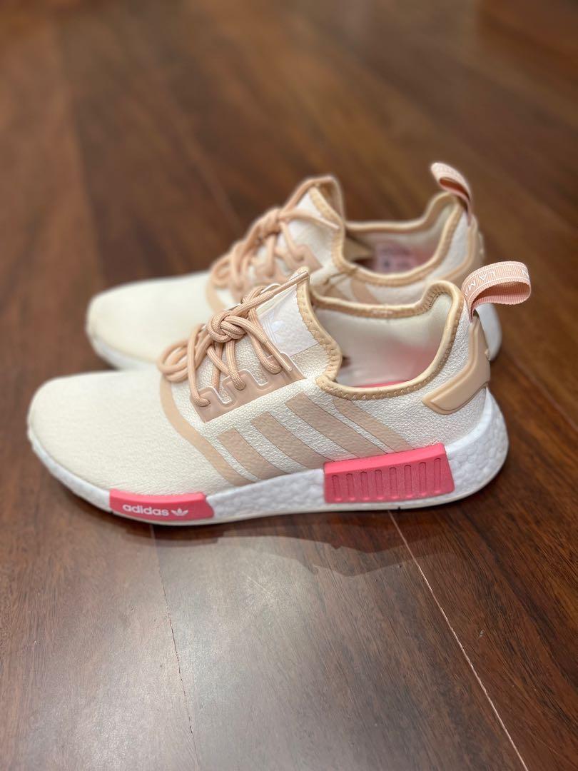 adidas gazelle silver green womens adidas NMD_R1 Shoes - Kids - Cloud White / Cloud White / Screaming Pink