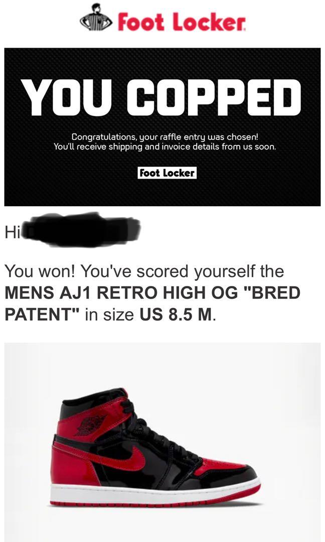 Air Jordan 1 Patent Breds, Men's Fashion, Footwear, Sneakers on Carousell