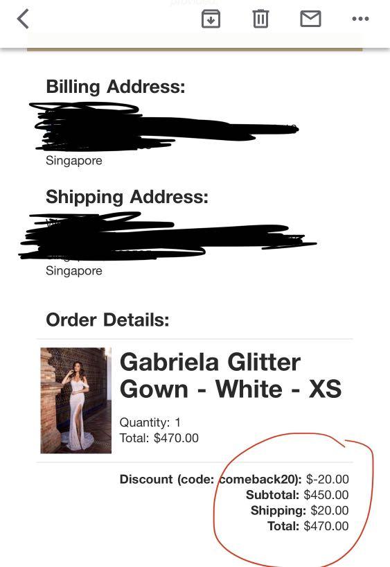 Alamour the label Gabrielle white evening gown wedding dress ...
