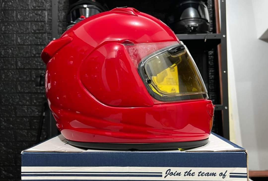 Arai Quantum J Monaco Red Large Helmet, Men's Fashion, Activewear on