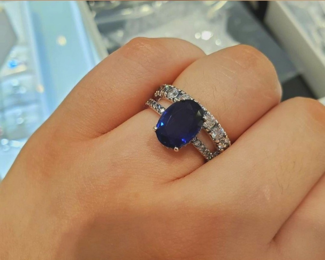 Pandora blue halo sale ring