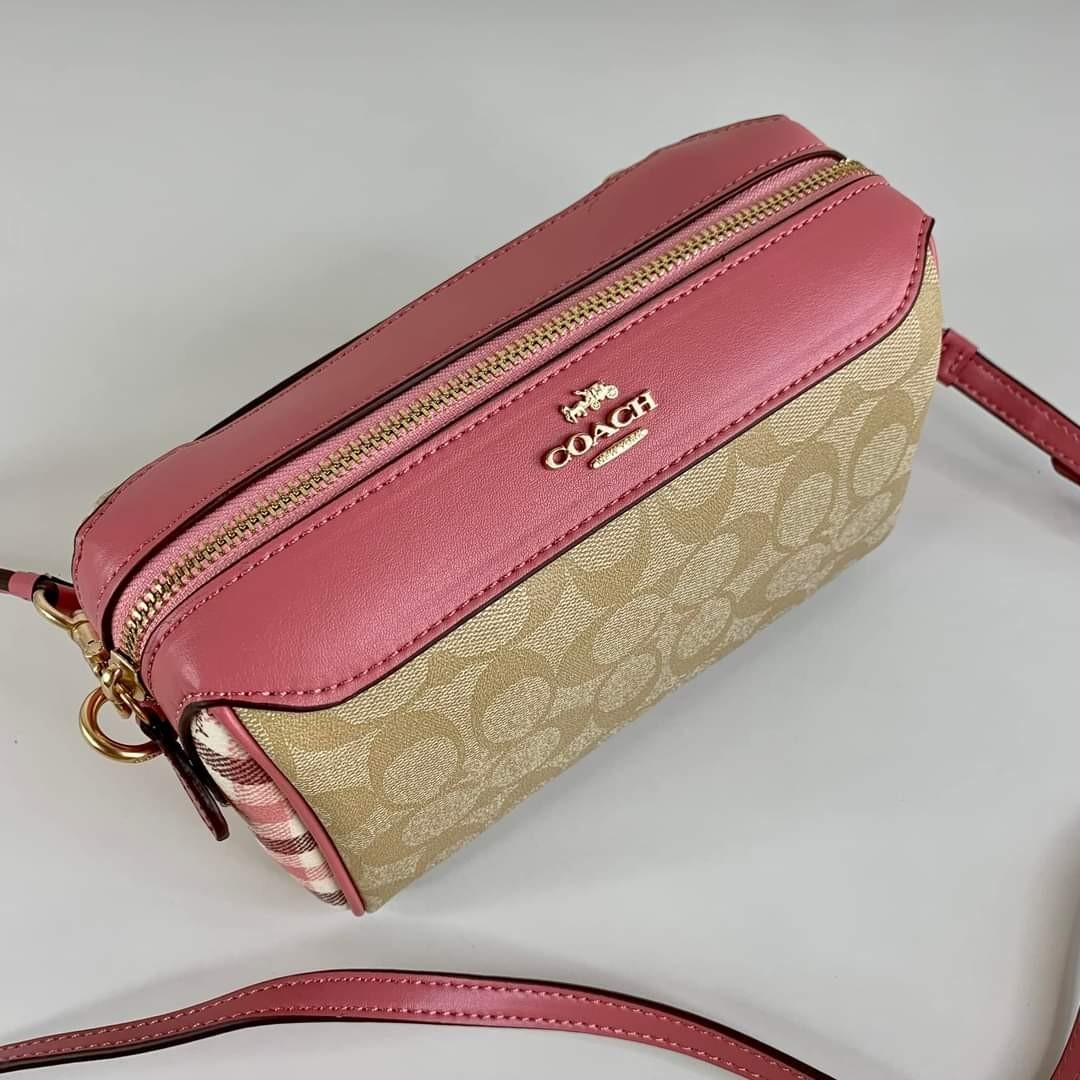 COACH®  Phone Crossbody In Signature Canvas With Bee Print