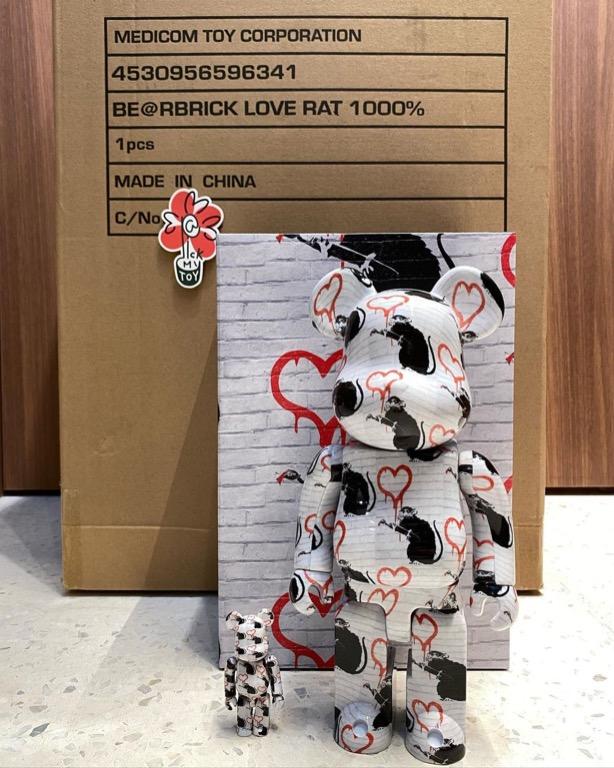 BE@RBRICK LOVE RAT 100％ & 400％, 興趣及遊戲, 玩具& 遊戲類- Carousell