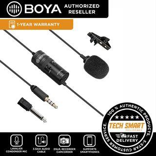 BOYA BY-M1 Pro Omnidirectional Lavalier Microphone Clip-on Lapel Mic for iPhone Android & Windows Smartphones PC DSLR Cameras Audio Recorders, YouTube, Interview, Studio, Video Recording 19.6ft