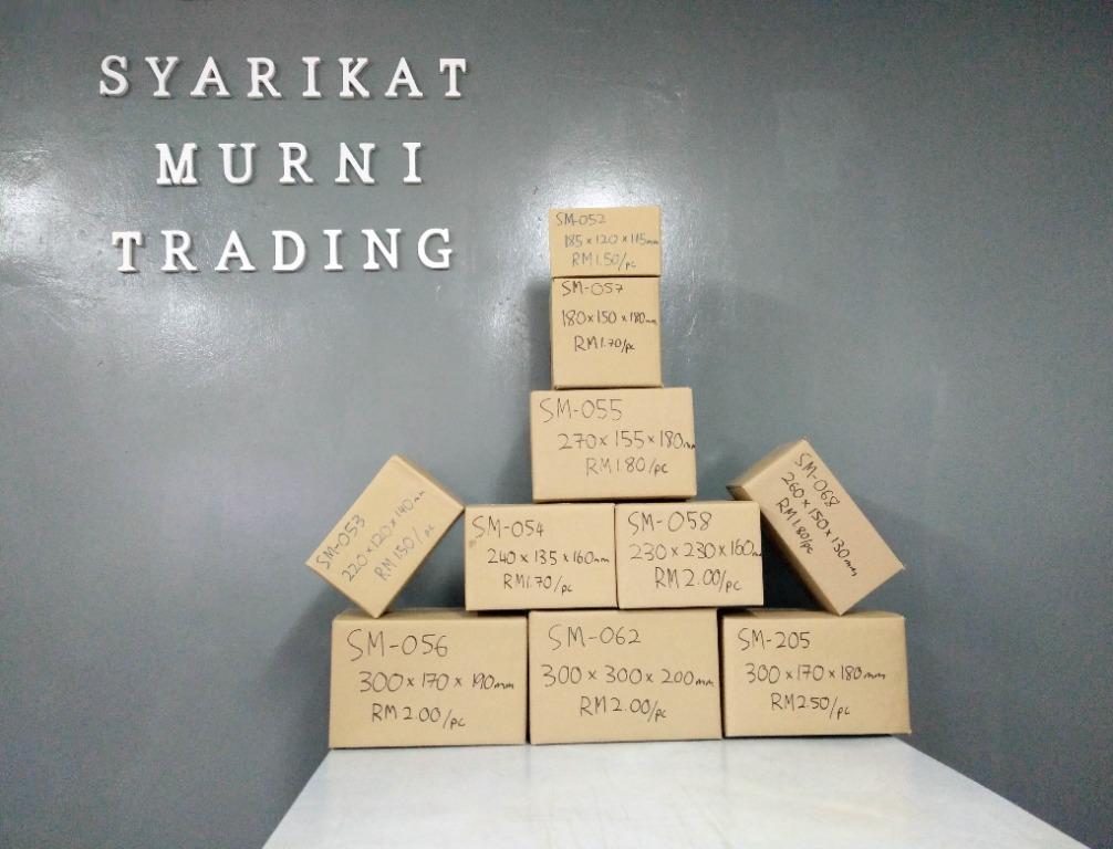 Carton Box / Plain Packing Box / Kotak Kosong Kecil / Courier Box ...