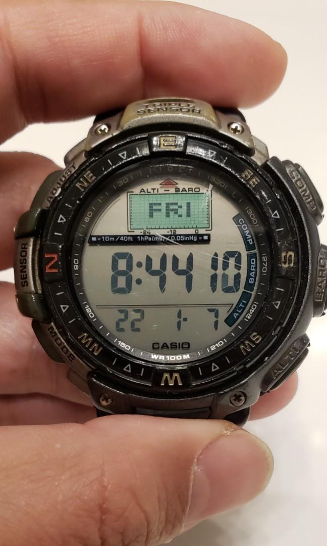 CASIO PROTREK PRG 40, 男裝, 手錶及配件, 手錶- Carousell