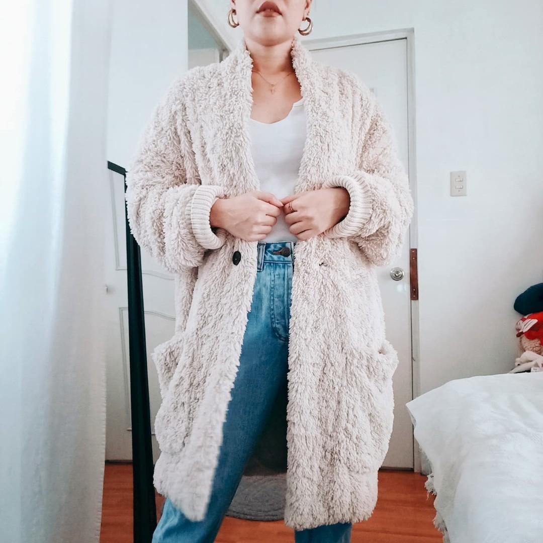 C\u0026C CALIFORNIA CREAM FUZZY JACKET 
