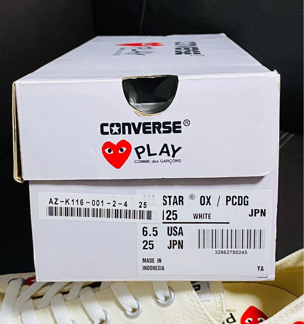 Cdg COMME des GARCONS PLAY converse Size 25cm 6.5