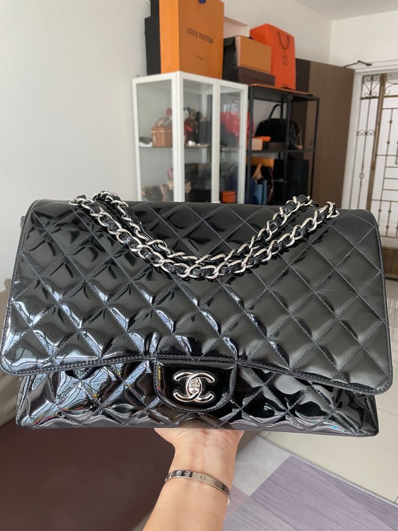 chanel patent maxi