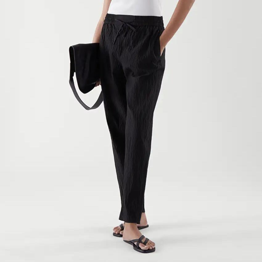 COS Drawstring Seersucker Trousers 