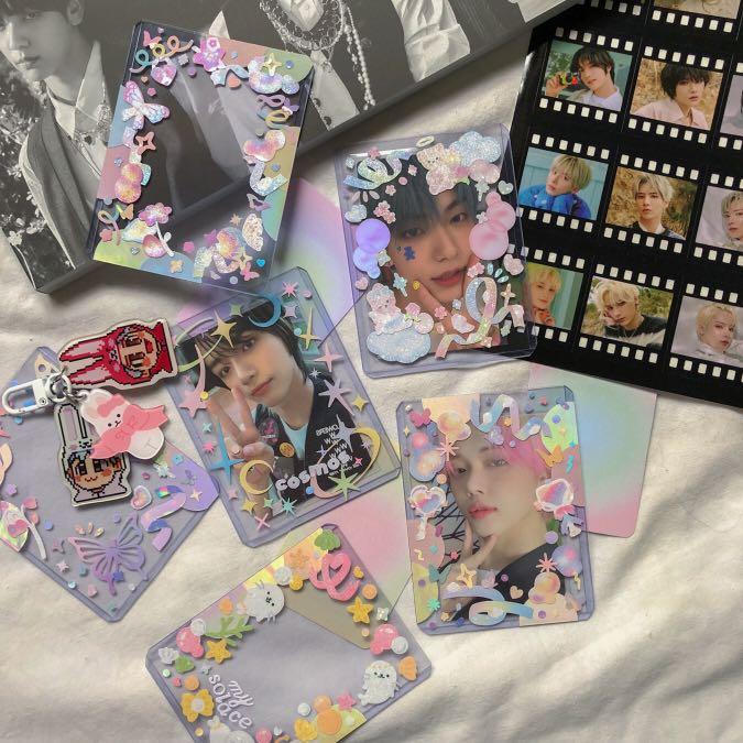 Decorated Toploader for Kpop Photocards or Vaccination Cards, Hobbies