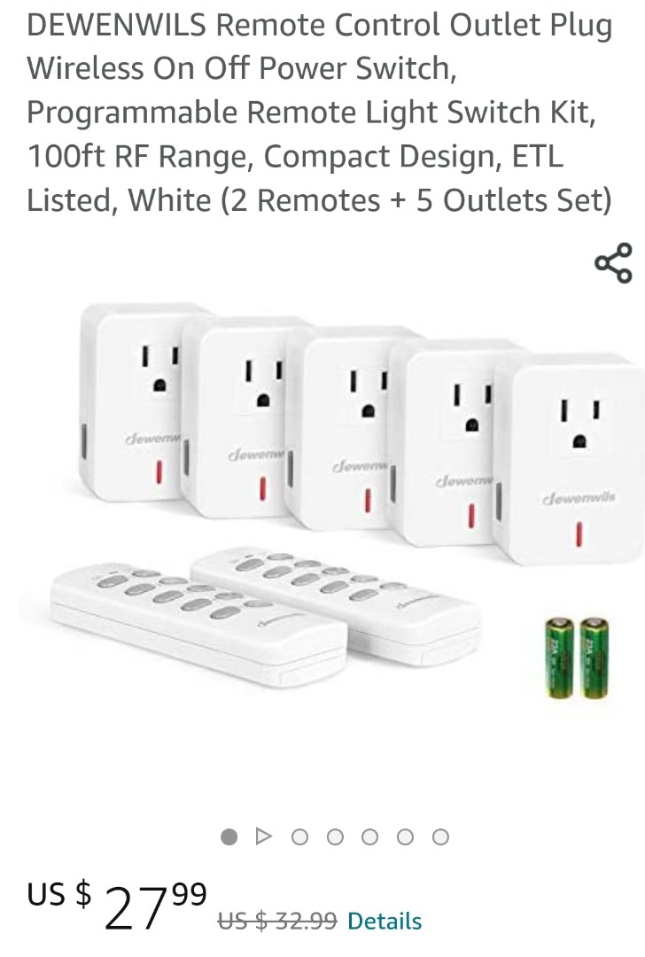 DEWENWILS Remote Control Outlet Plug Wireless On Off Power Switch