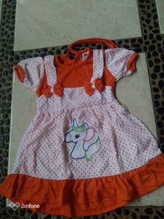 Dress baby terracota