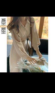Elegant Women Casual High Waist Lace-up dress