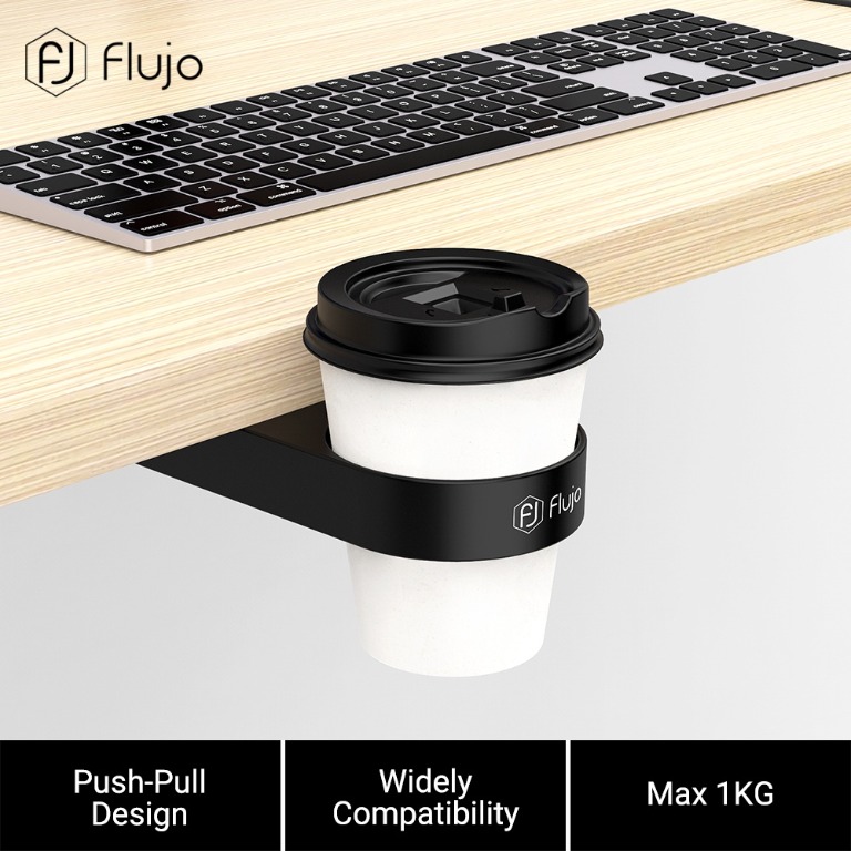 Flujo Drinking Cup Holder for Desk Mug Holder Prevent Water Spillage