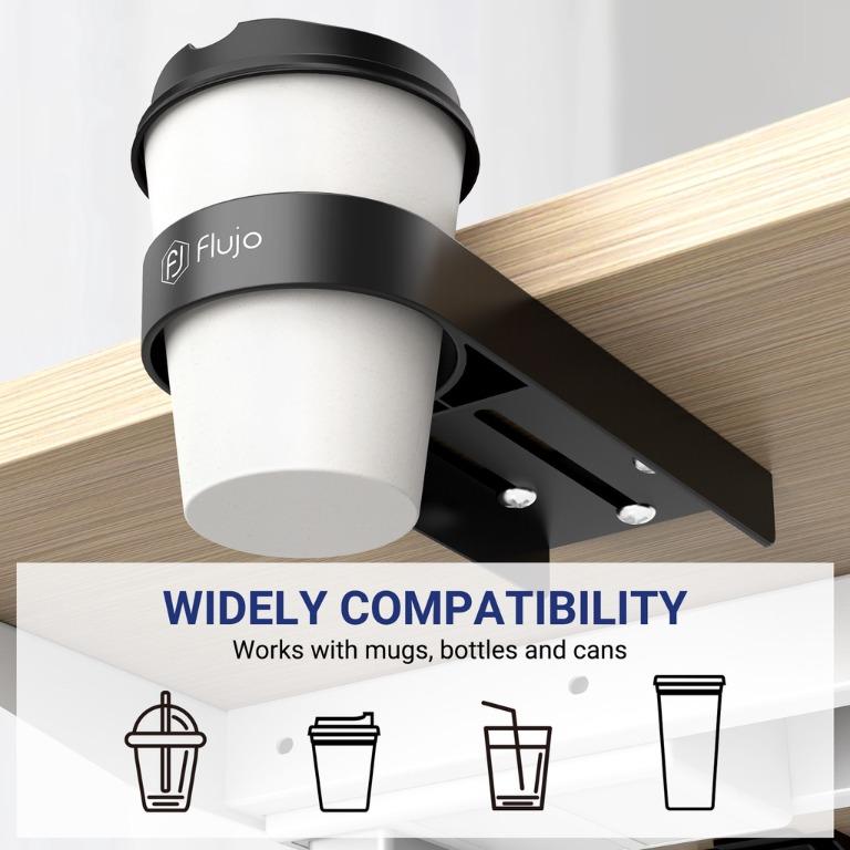 Flujo Drinking Cup Holder for Desk Mug Holder Prevent Water Spillage