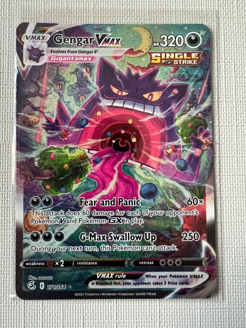 Gengar Vmax Alternate Art Aa Mint Pokemon Card Fusion Strike Hobbies And Toys Toys And Games 