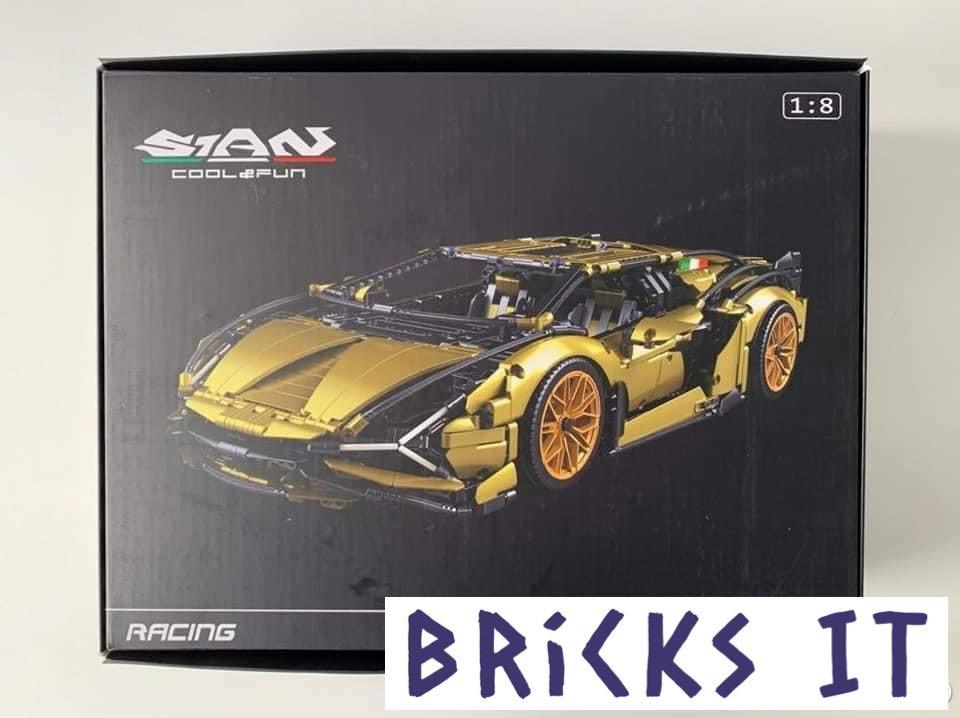 Gold Plated Lepin Lamborghini Sian FKP37 LEGO Compatible 80096A 400001 X19001 Hobbies Toys Toys Games on Carousell