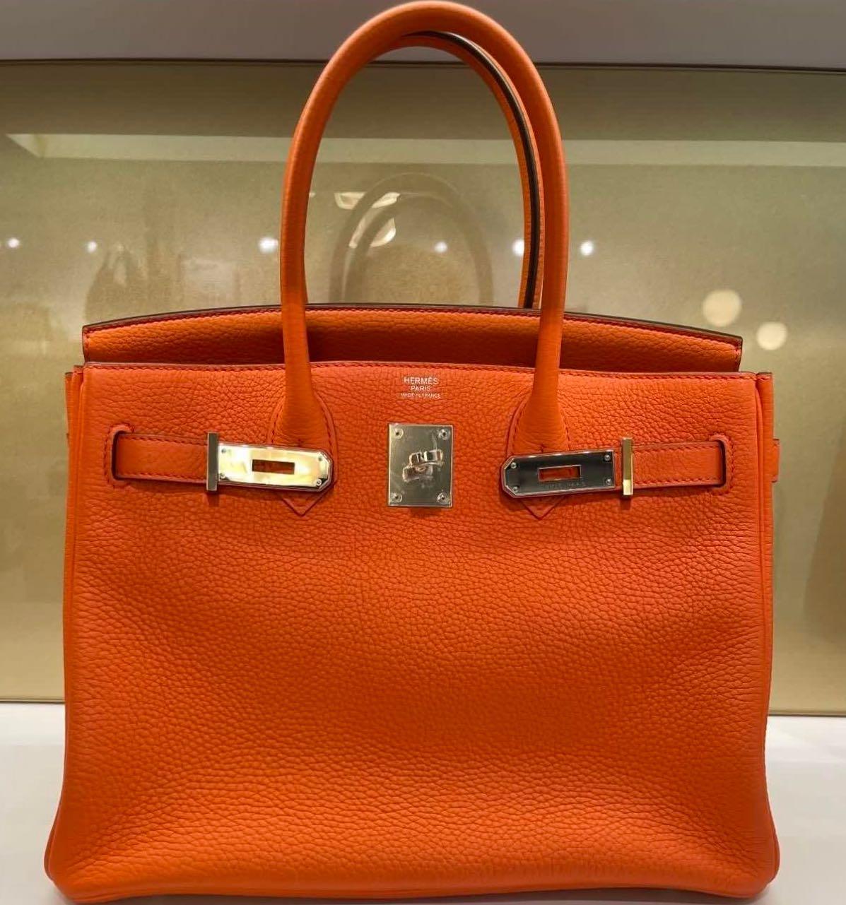 Hermes Birkin orange, Luxury, Bags & Wallets on Carousell