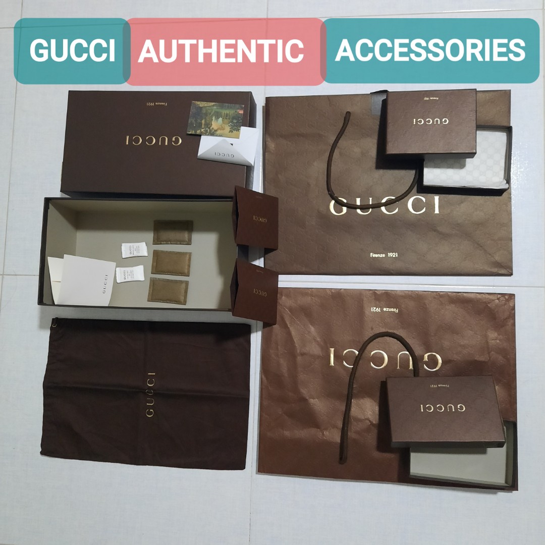 Gucci paper bag shoe box packaging Luxury Bags Wallets on
