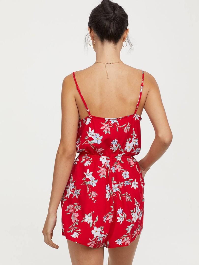H&m red playsuit hot sale