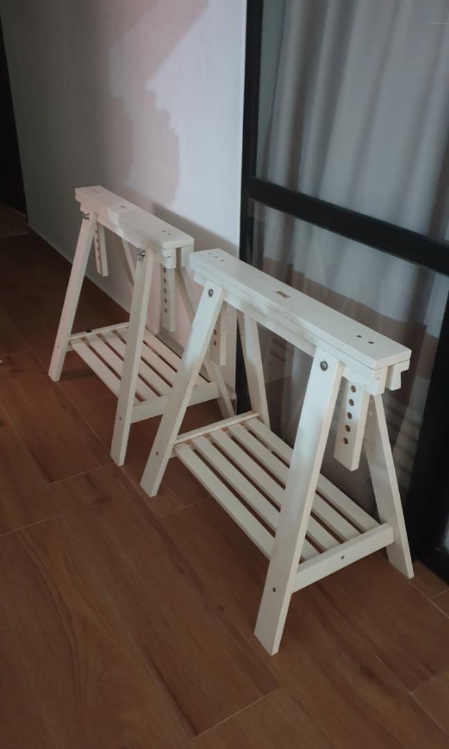 Set of Ikea table top & stand legs, Furniture & Home Living, Furniture