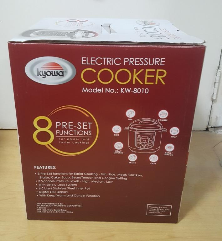 Kyowa Electric Pressure Cooker KW8010, TV & Home Appliances, Kitchen