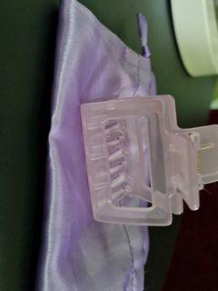 Lilac Hairclip with matching satin pouch