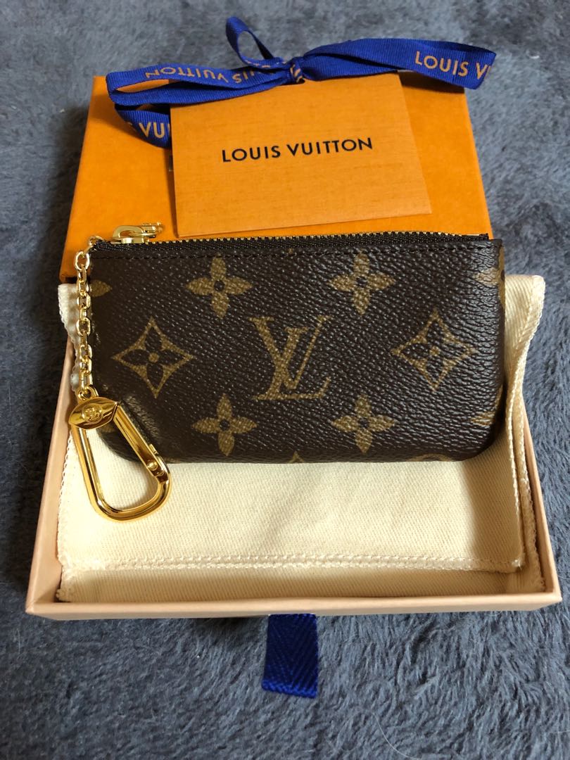 Louis Vuitton Pochette Cle Key Pouch Monogram Yellow in Cowhide Leather  with Silver-tone - US