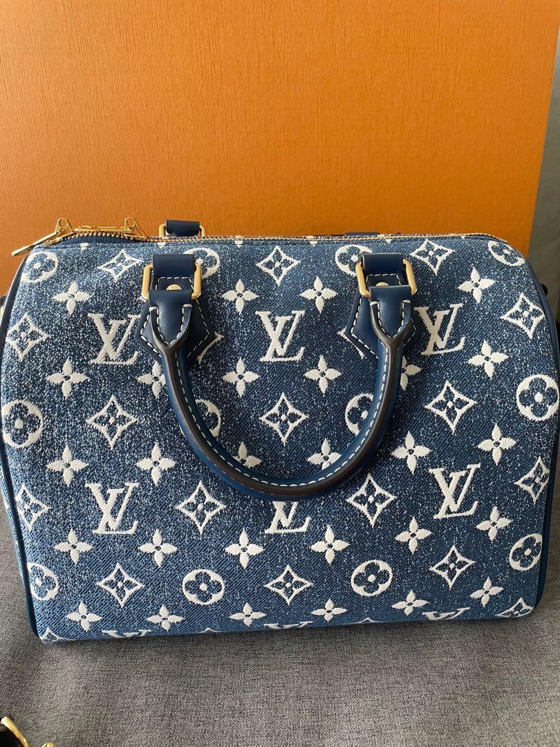 Pre-Owned Louis Vuitton Denim Speedy 25 Bag 211862/2