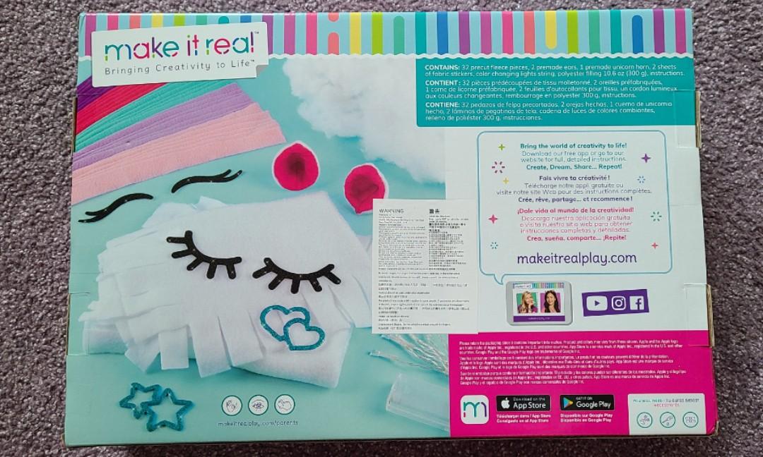 Make it real DIY glowing unicorn pillow, 興趣及遊戲, 手作＆自家設計, 工藝用品及工具