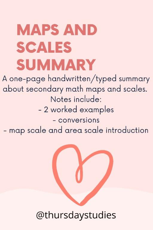 Maps and scales summary by thursdaystudies, Hobbies & Toys, Stationery ...