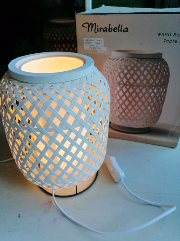 Mirabella White Bamboo Table Lamp (Category: Home Improvement Tools & Accessories) located in San Pedro. Submitted by aus-plus (Listing ID 1135861147, Image 3). Description: Mirabella White Bamboo Table Lamp.