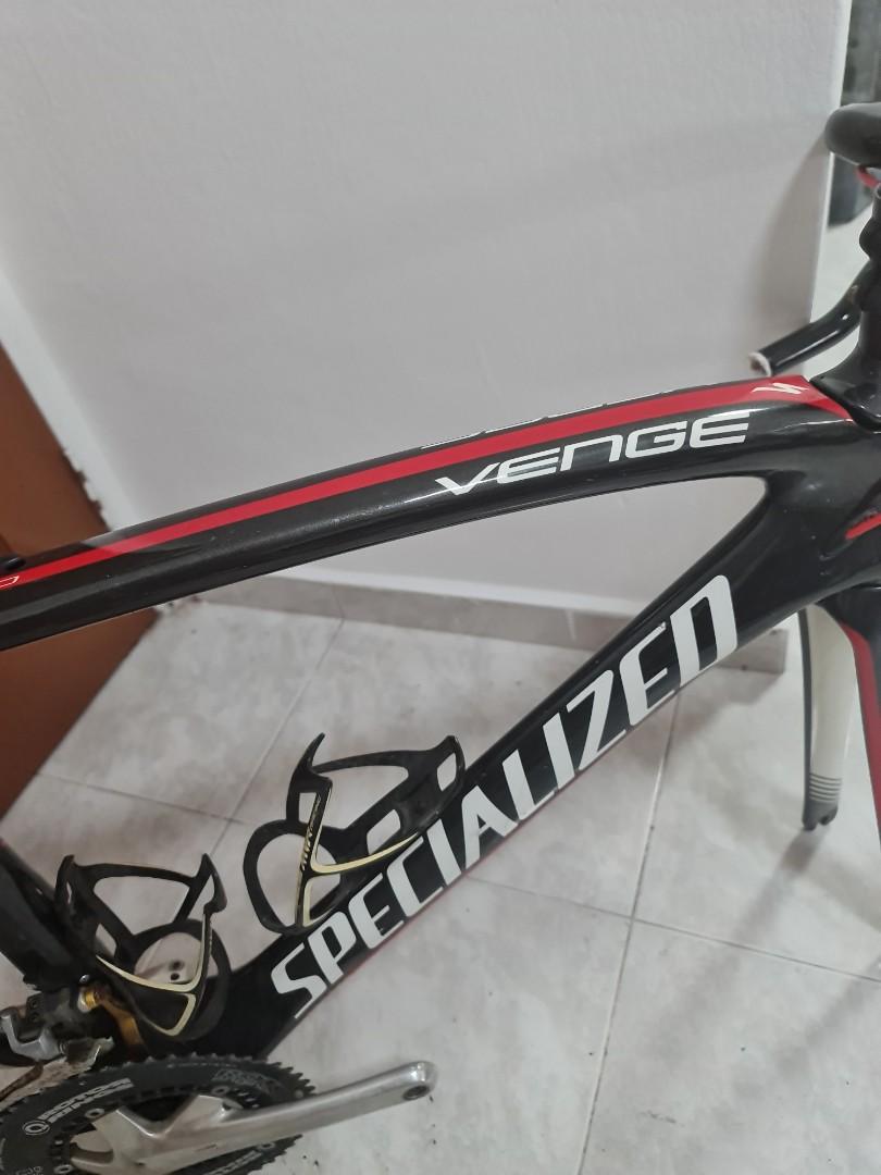 Specialized Venge Bike Frame (Category: Bicycles) located in Singapore. Submitted by vpbt_ (Listing ID 1135888055, Image 3). Description: 🌼MOVING OUT SALES🌼 Specialized Venge Frame Full carbon frame Top tube 55cm Down tube 75cm Other parts do change them due to rust, kept the bike indoors without using it so frame is in very good condition. Frame in good condition, no cracks no issue. Letting it go cheap. Self collect or arrange delivery (deliv