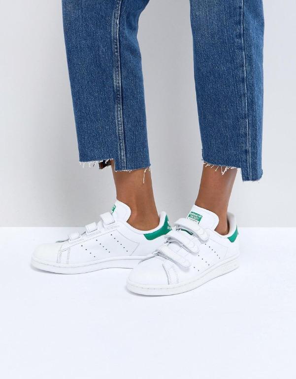 Adidas originals stan smith top velcro sneakers in white s75187