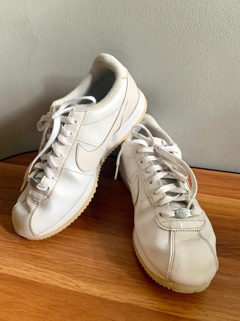 nike cortez full white