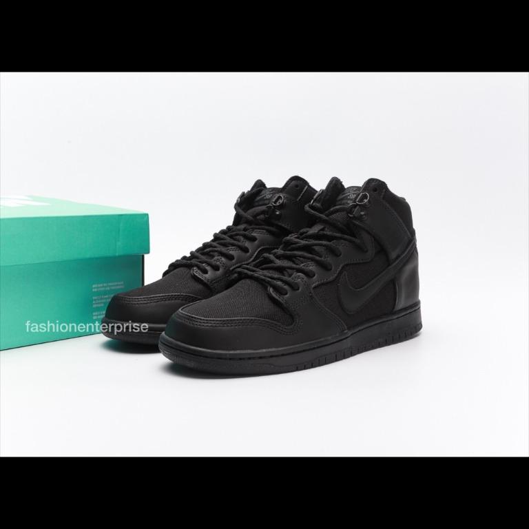 Nike sb dunk best sale high bota triple black