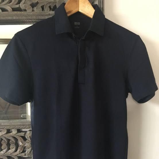 Uniqlo black 2025 polo shirt