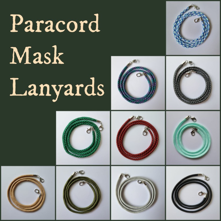 Paracord Mask Lanyard Strap (Handmade in Singapore), Health & Nutrition