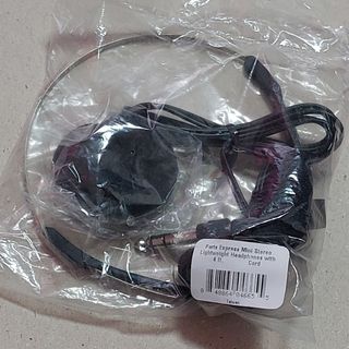 Parts Express Mini Stereo Lightweight Headphones with 4 ft. Cord