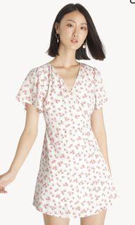Pomelo Floral Surplice Wrap Dress