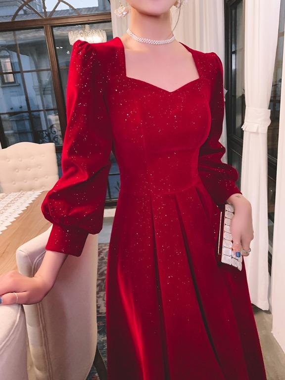 Red glitter discount ball gown