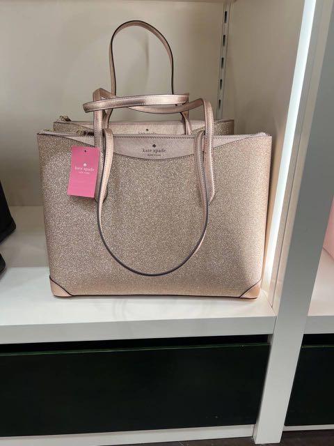 PREORDER) KATE SPADE SHIMMY GLITTER TOTE, Women's Fashion, Bags & Wallets,  Purses & Pouches on Carousell