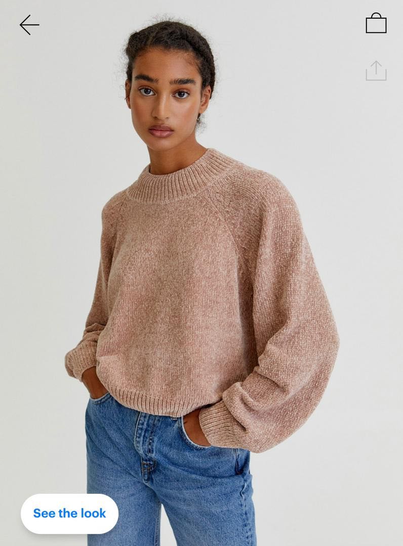 Chenille mock neck sweater online