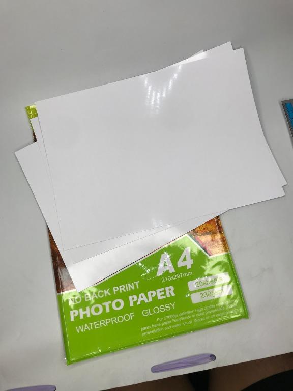 QUAFF Photo Paper A4 230GSM (20 sheets1PACK), No Back Print Glossy