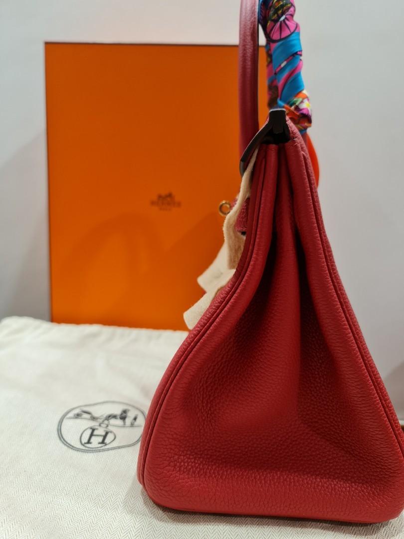 Hermes Birkin 25 Bag q5 Rouge Casaque Epsom Bicolored GHW